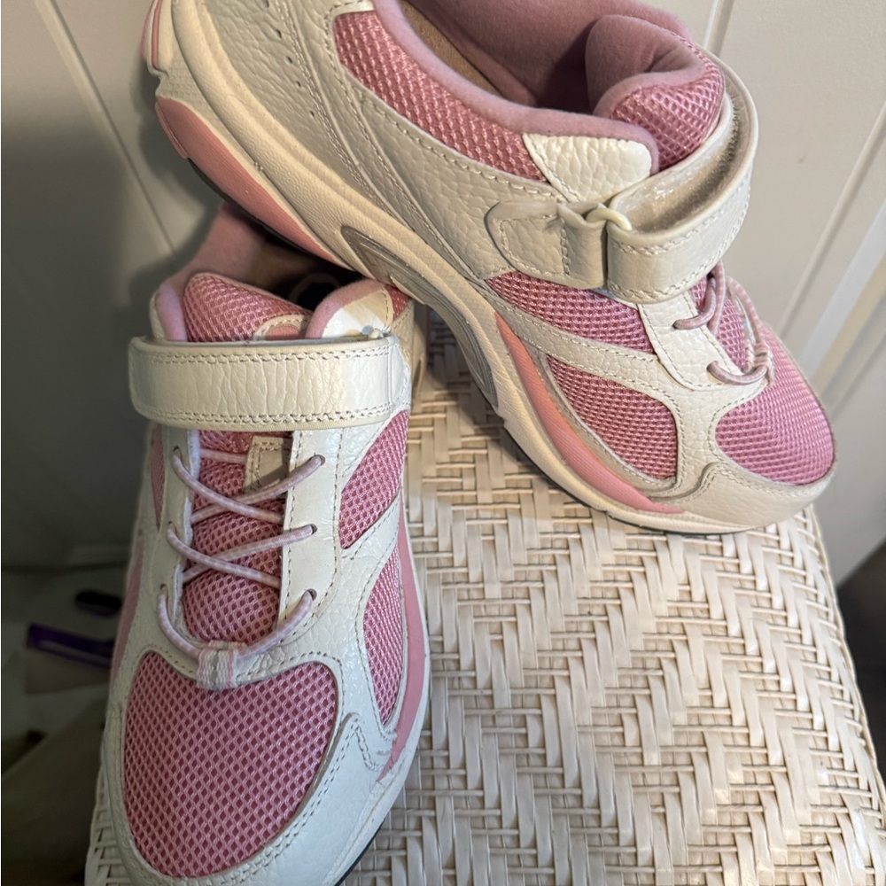 Women's Pink and White Athletic Shoes